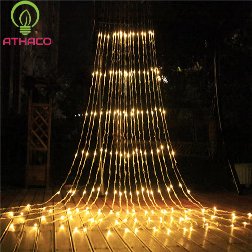 Dây đèn Led thả mành mưa ngang 3m cao 2m