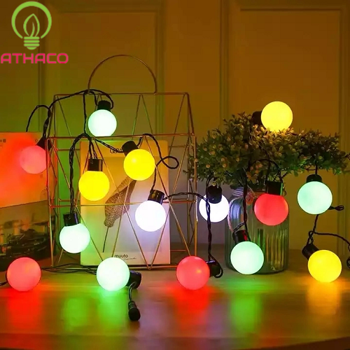 Đèn Led bi tròn 4m 20 bóng lớn đủ màu