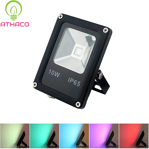 Đèn pha Led đổi màu RGB remot