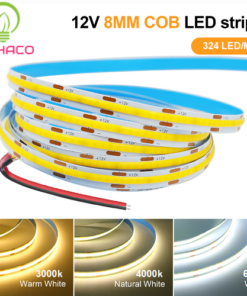 Đèn LED dây COB 12V 324 LED/m cuộn 5 mét