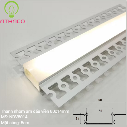 Thanh nhôm giấu viền 8014 âm trần - Ảnh 4