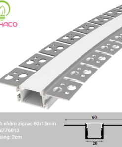 Thanh nhôm ziczac 6013 uốn cong gắn âm
