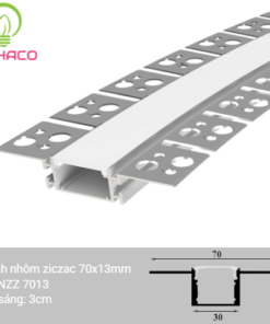 Thanh nhôm ziczac 7013 uốn cong gắn âm