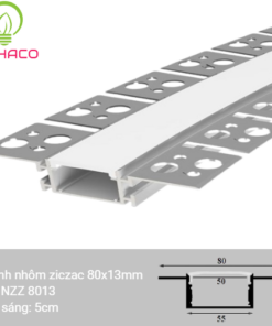 Thanh nhôm ziczac 8013 uốn cong gắn âm