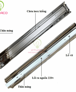 Alternative view of Máng đèn LED 0m6 chóa Inox đôi