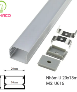 Alternative view of Thanh nhôm chữ U 616 LED Profile