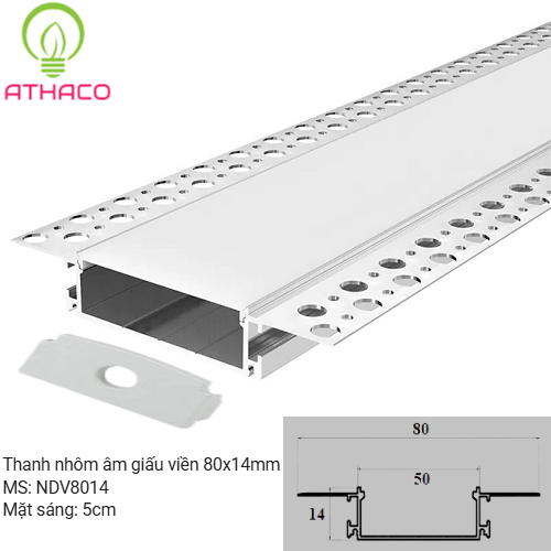 Thanh nhôm giấu viền 8014 âm trần