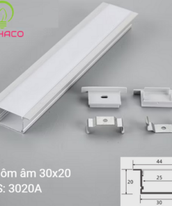 Đèn LED thanh nhôm âm trần 3020A