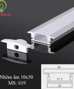 Đèn LED thanh nhôm Profile âm 619