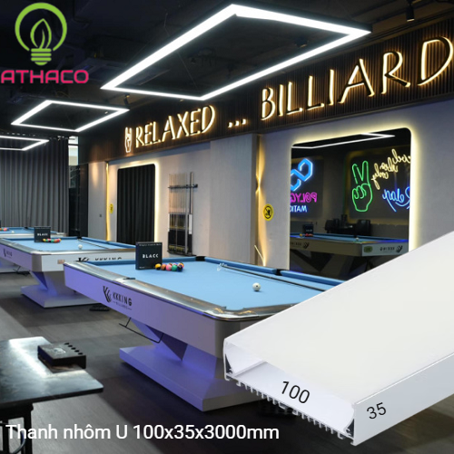 Thanh nhôm chữ U 10035 LED Profile - Ảnh 4